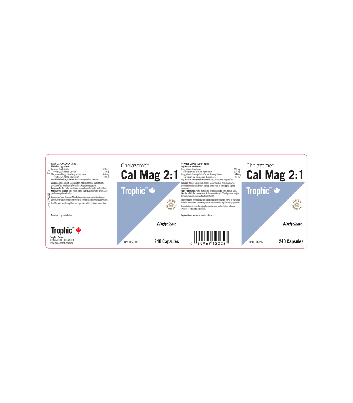 Cal Mag 2:1 Chelazome 240 Capsules | Safest & Easiest Shopping Vitamins Online | VITASHOP