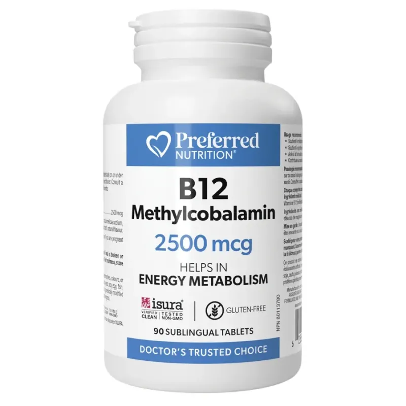 Preferred Nutrition 维生素B12 甲基钴胺 2500微克, 舌下含片 90片