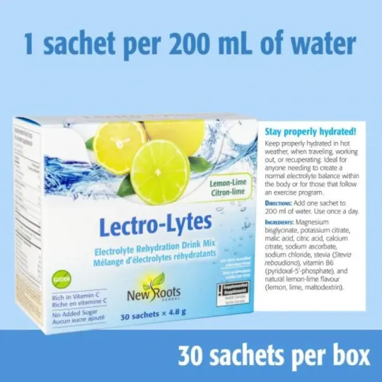 New Roots Lectro-Lytes Lemon-Lime 30 sachets × 4.8 g | Unbeatable Prices, Daily Deals | VITASHOP