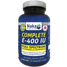 Platinum Complete E 400IU 75 Softgels Front