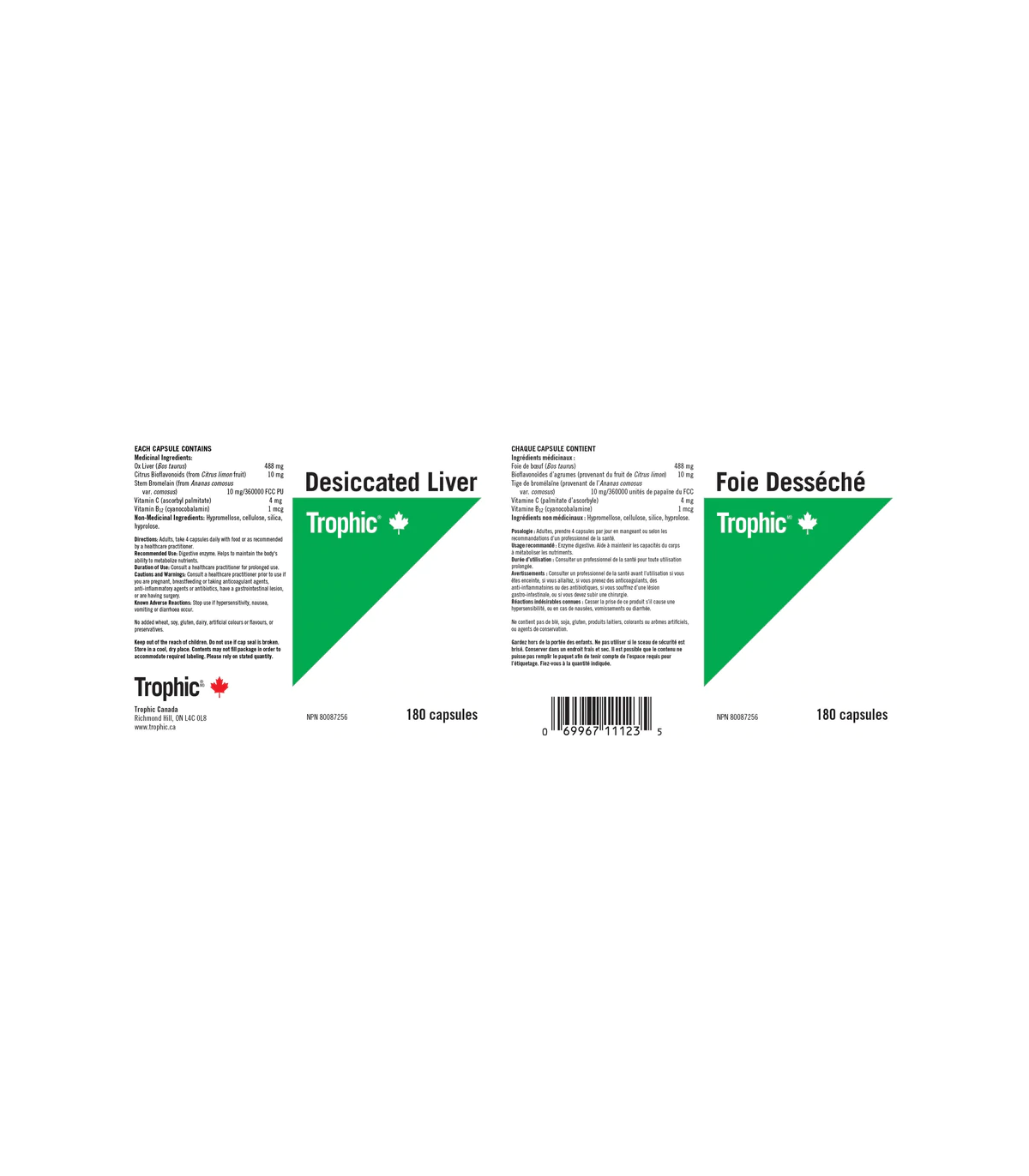 Trophic Vitamins Desiccated Liver 180 Capsules | Unbeatable Prices, Daily Deals | VITASHOP