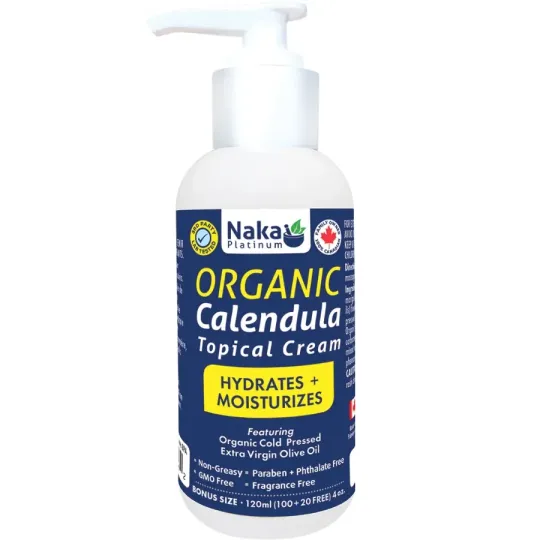 Naka Platinum Organic Calendula Topical Cream 120 mL