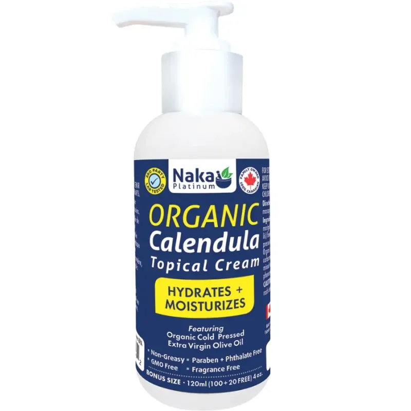 Naka Platinum Organic Calendula Topical Cream 120 mL