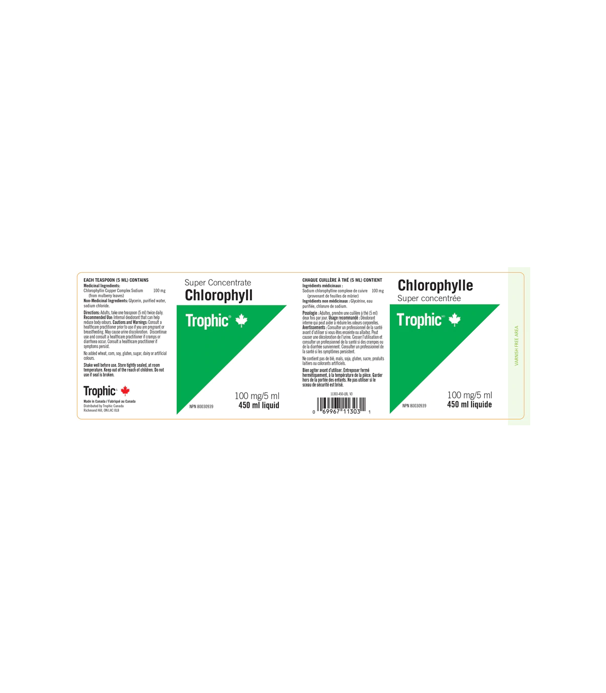 Trophic Vitamins Chlorophyll 100 mg Liquid 450 ml | Unbeatable Prices, Daily Deals | VITASHOP