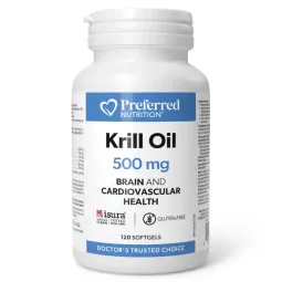 프리퍼드 뉴트리션 크릴 오일 500mg, 연질 캡슐 120정