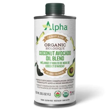 Alpha Health Products Organic Coconut Avocado Oil Blend 250 mL