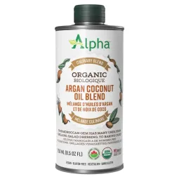 Alpha Health Products Mélange d’huiles biologiques d’argan et de noix de coco 250 mL
