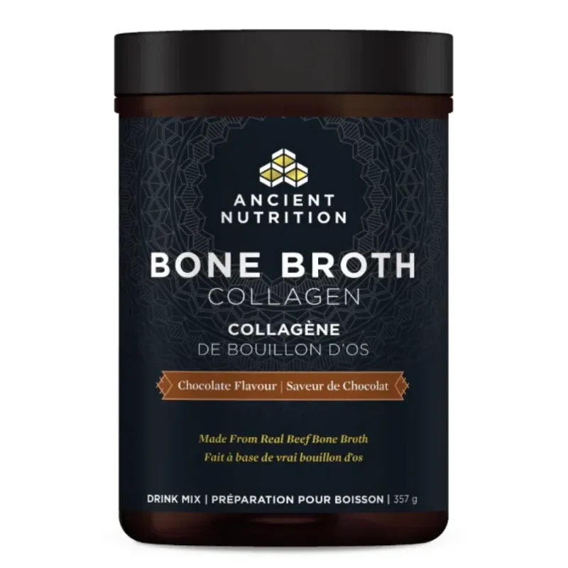 Ancient Nutrition Protéine de collagène au bouillon d'os chocolat 357 g