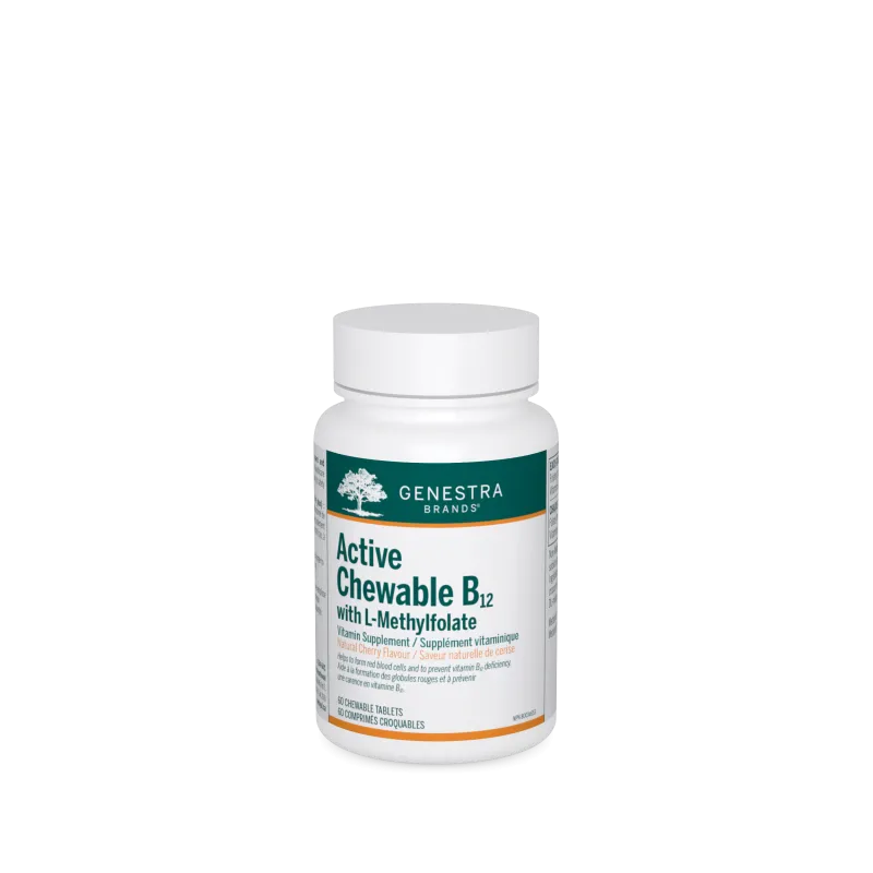 Genestra Active Chewable B12 with L-Methylfolate 60 Tablets | 每天不同折扣, 全网最低价格 | 种类齐全的保健品店铺 VITASHOP, 只有你想不到, 没有你买不到 !