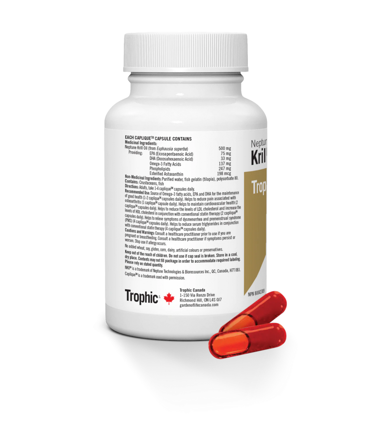 Trophic Vitamins 트로픽 비타민즈 크릴 오일 넵튠 500mg 60캡슐 | 매일 업데이트되는 특가 상품 | VITASHOP