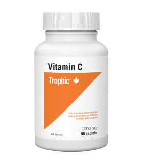 Trophic Vitamins Vitamin C 1000 mg 90 Caplets | Unbeatable Prices, Daily Deals | VITASHOP