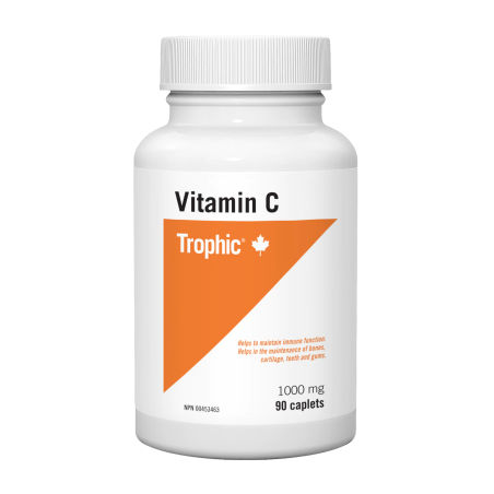 Trophic Vitamins Vitamin C 1000 mg 90 Caplets | 每天不同折扣, 全网最低价格 | 种类齐全的保健品店铺 VITASHOP, 只有你想不到, 没有你买不到 !