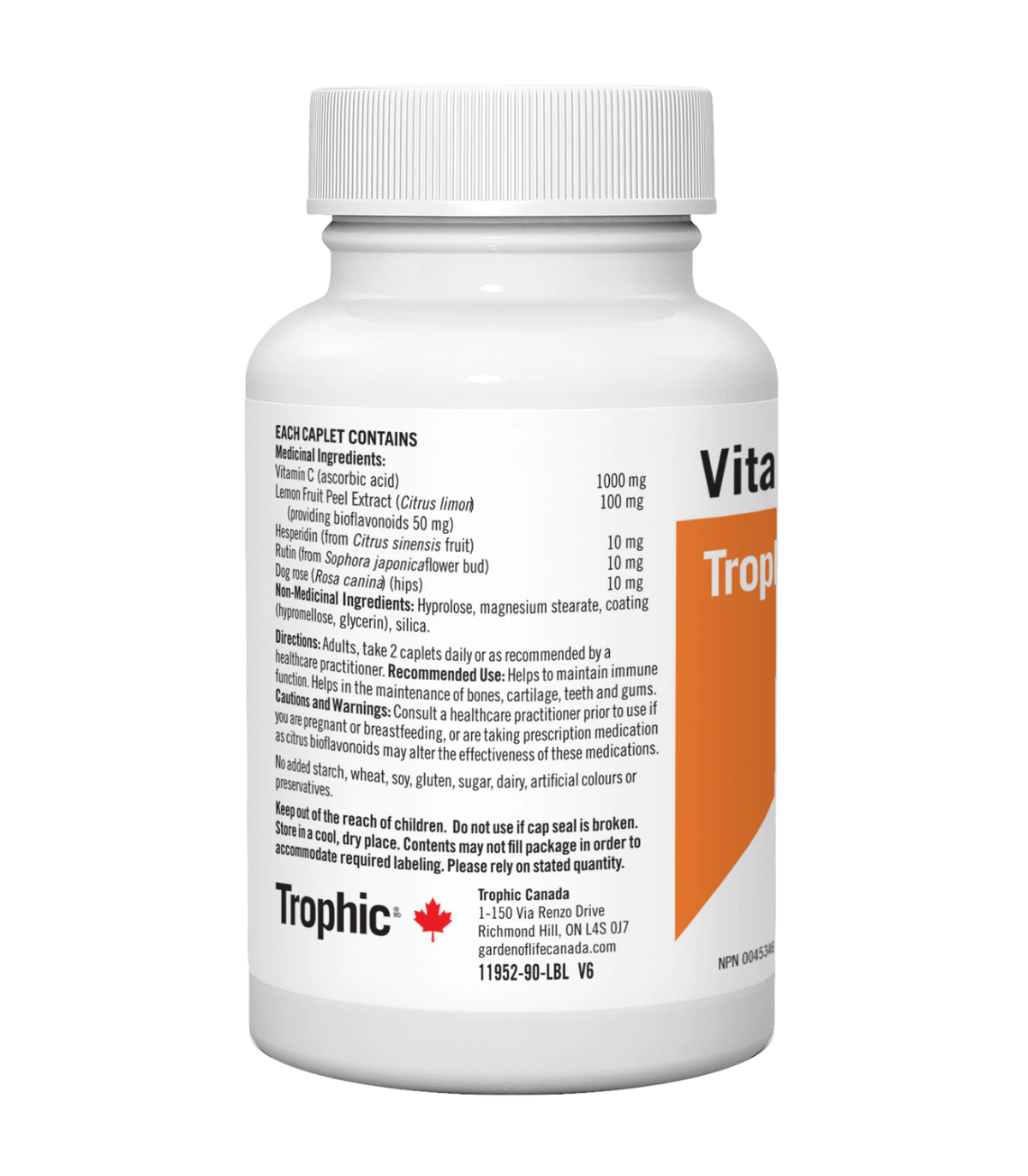 Trophic Vitamins Vitamin C 1000 mg 90 Caplets | 每天不同折扣, 全网最低价格 | 种类齐全的保健品店铺 VITASHOP, 只有你想不到, 没有你买不到 !
