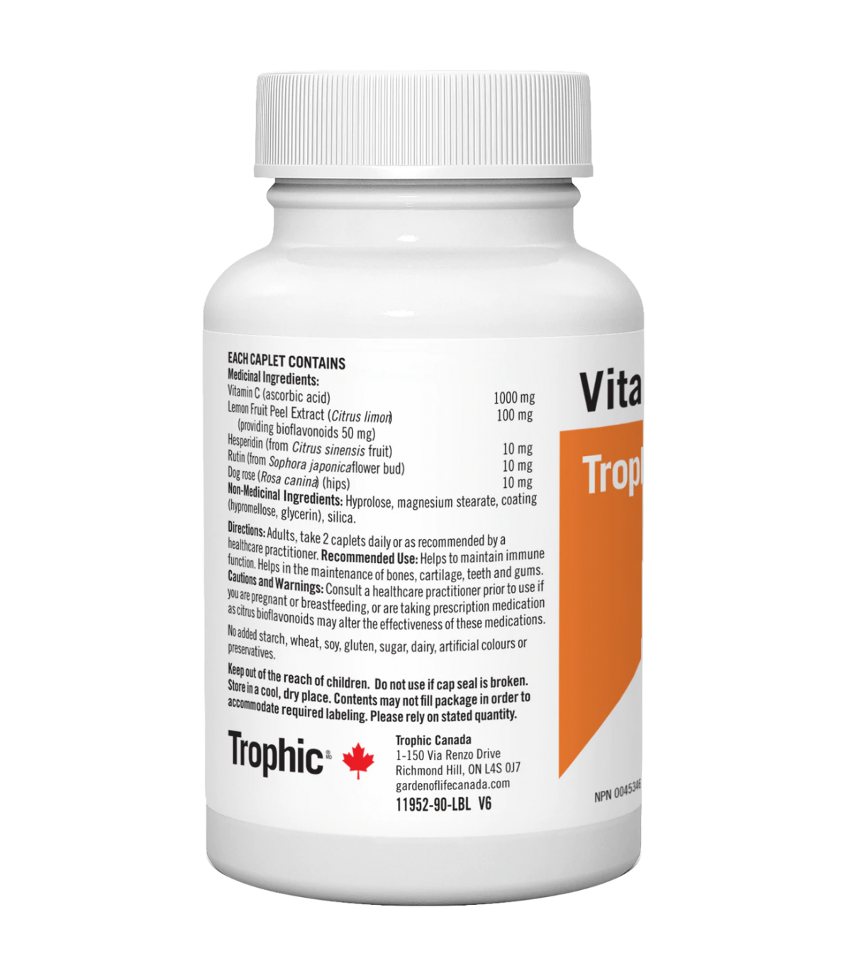 Trophic Vitamins Vitamin C 1000 mg 90 Caplets | 每天不同折扣, 全网最低价格 | 种类齐全的保健品店铺 VITASHOP, 只有你想不到, 没有你买不到 !