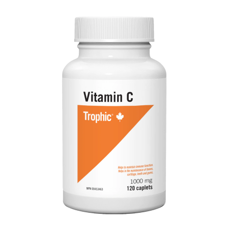 Trophic Vitamins Vitamin C 1000 mg 120 Caplets | Unbeatable Prices, Daily Deals | VITASHOP