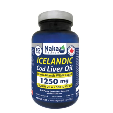 Platinum Icelandic Cod Liver Oil BONUS SIZE 80 Softgels | BEST DEALS | VitaShop