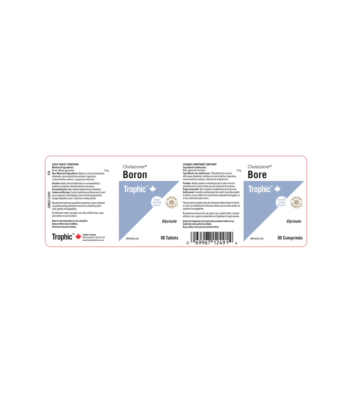 Trophic Vitamins 트로픽 비타민즈 보론 첼라좀 3mg 90정 | 매일 업데이트되는 특가 상품 | VITASHOP