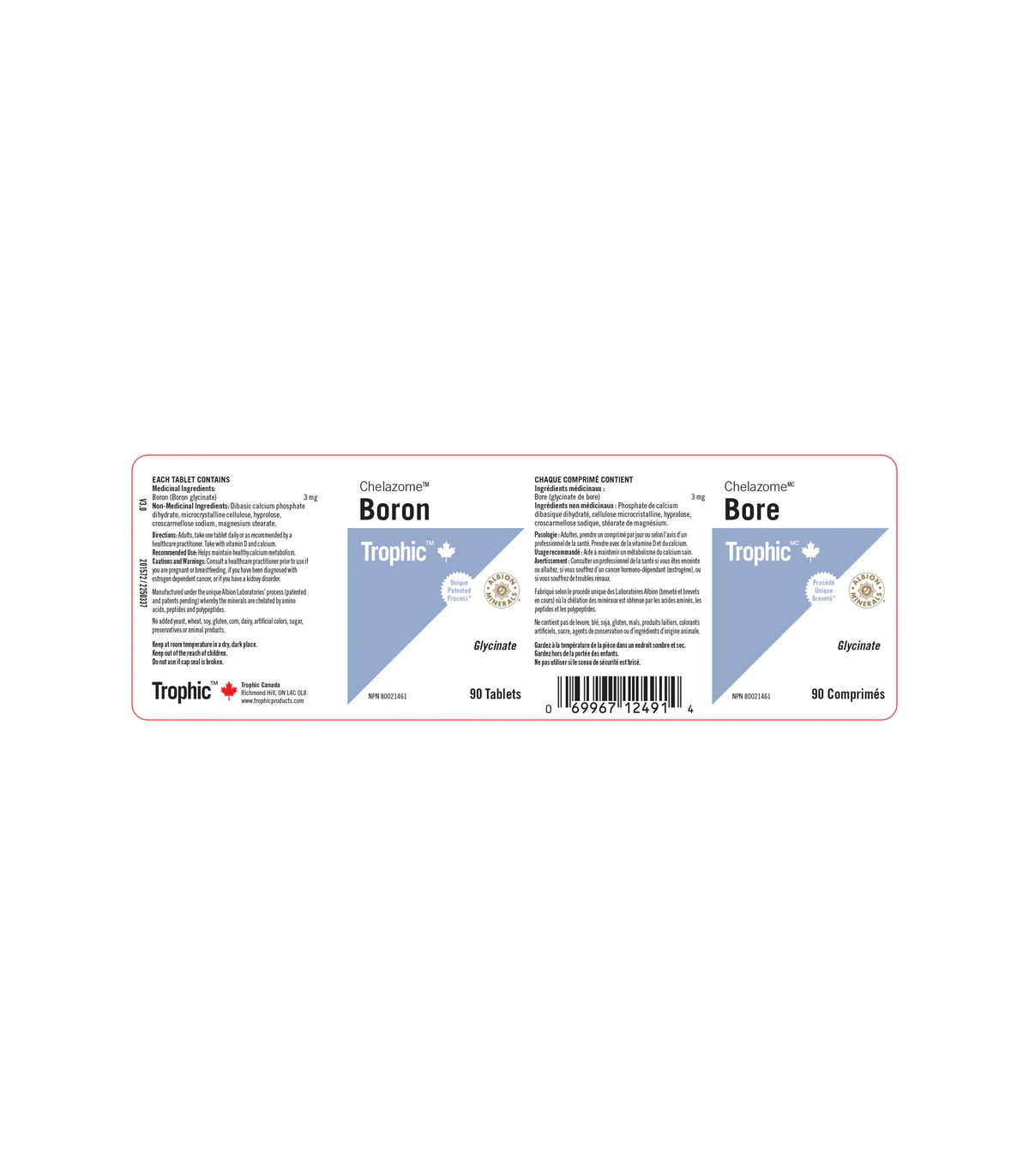Trophic Vitamins 트로픽 비타민즈 보론 첼라좀 3mg 90정 | 매일 업데이트되는 특가 상품 | VITASHOP