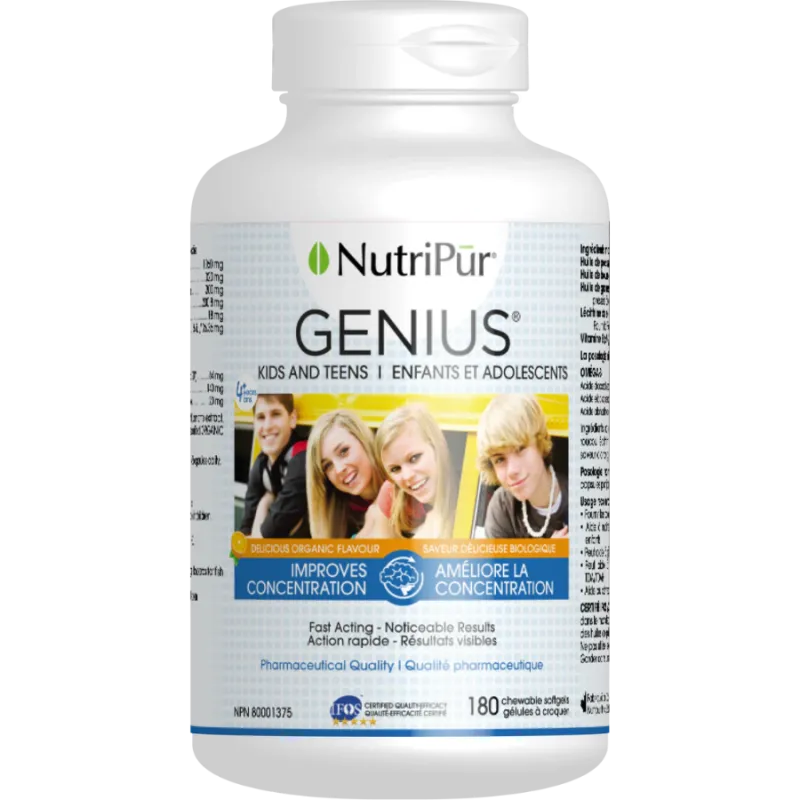 Nutripur 뉴트리푸어 Genius Kids and Teens 180 소프트젤 | 매일 업데이트되는 특가 상품 | VITASHOP