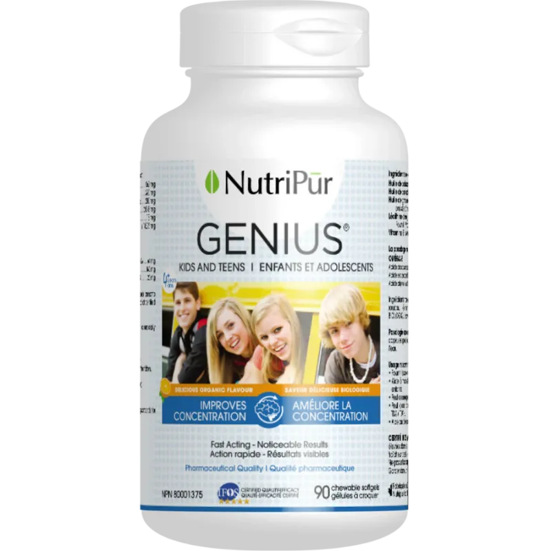 Nutripur 뉴트리푸어 Genius Kids and Teens 90 소프트젤 | 매일 업데이트되는 특가 상품 | VITASHOP