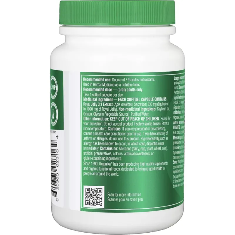 Organika Premium Royal Jelly (Premium) 90 Softgels | Unbeatable Prices, Daily Deals | VITASHOP