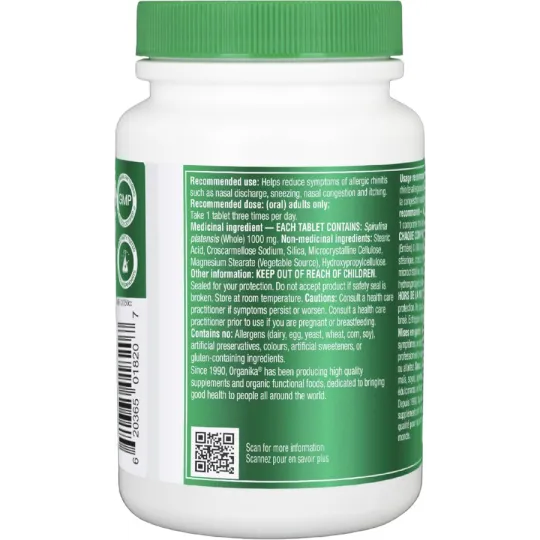 Organika Spirulina 90 Tablets | 每天不同折扣, 全网最低价格 | 种类齐全的保健品店铺 VITASHOP, 只有你想不到, 没有你买不到 !