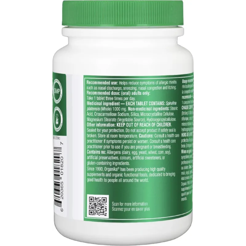 Organika Spirulina 90 Tablets | 每天不同折扣, 全网最低价格 | 种类齐全的保健品店铺 VITASHOP, 只有你想不到, 没有你买不到 !