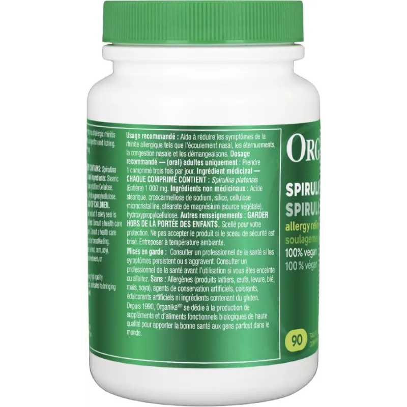 Organika Spiruline 90 Comprimés | Prix imbattables, Bonnes Affaires du jour | VITASHOP