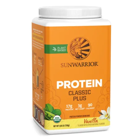 Sunwarrior Classic Plus Vanille Biologique 750g | Prix imbattables, Bonnes Affaires du jour | VITASHOP