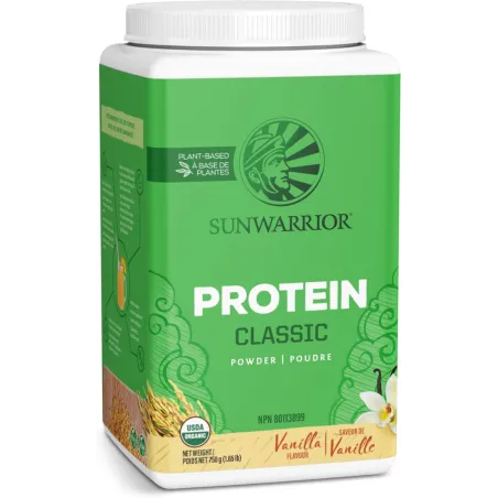 Sunwarrior Classic Protein Vanille Biologique 750g | Prix imbattables, Bonnes Affaires du jour | VITASHOP