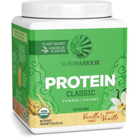 Sunwarrior Classic Protein 有机香草 375 克 | 无与伦比的价格，每日特价 | VITASHOP