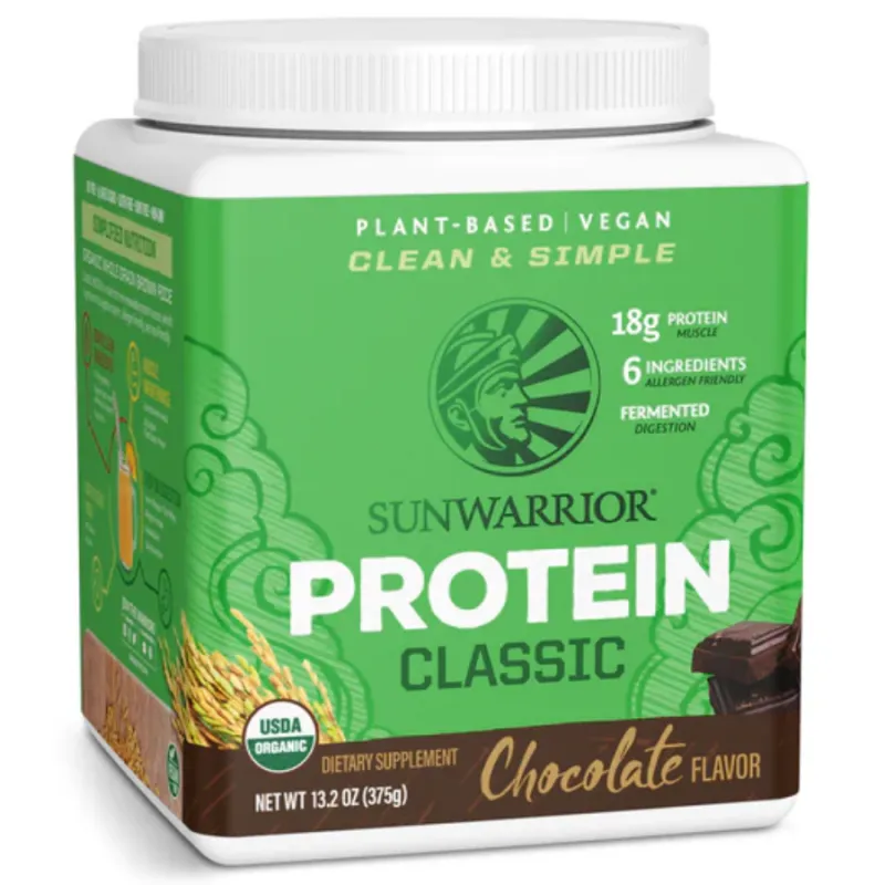 Sunwarrior Classic Protein Chocolat Biologique 375g | Prix imbattables, Bonnes Affaires du jour | VITASHOP