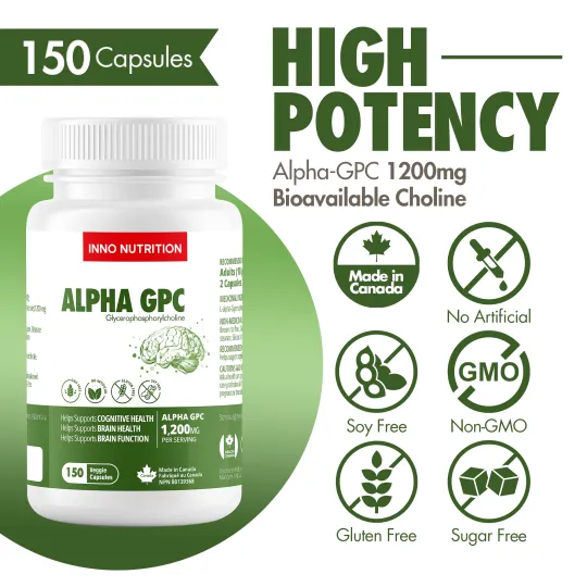 Alpha GPC 600mg 150 Capsules