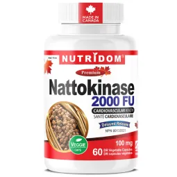 纳豆激酶 2000 FU 100mg, 60 DR Veg.Capsules byNutridom | BEST DEALS |VitaSHOP