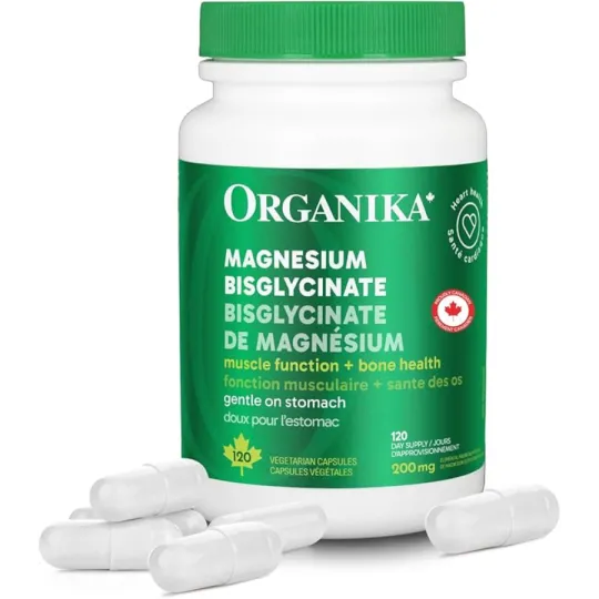 Organika Magnesium Bisglycinate 200mg 120 V. Capsules | Unbeatable Prices, Daily Deals | VITASHOP