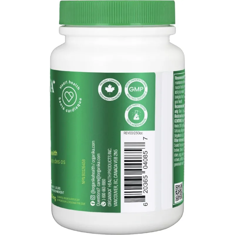 Organika Bisglycinate de Magnésium 200mg 120 V. Capsules | Prix imbattables, Bonnes Affaires du jour | VITASHOP
