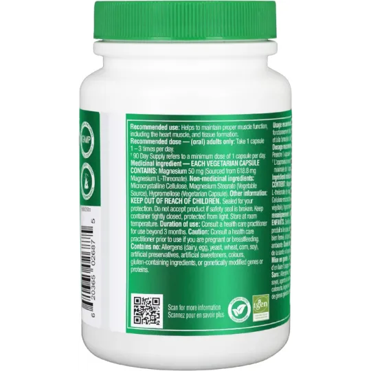 Organika Magnesium L-Threonate 90 V. Capsules | Unbeatable Prices, Daily Deals | VITASHOP