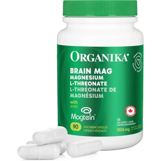 Organika Brain Mag Magnesium L-Threonate with Magtein® 90 V. Capsules | Unbeatable Prices, Daily Deals | VITASHOP