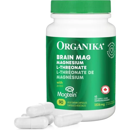 Organika Brain Mag Magnesium L-Threonate with Magtein® 90 V. Capsules | Unbeatable Prices, Daily Deals | VITASHOP