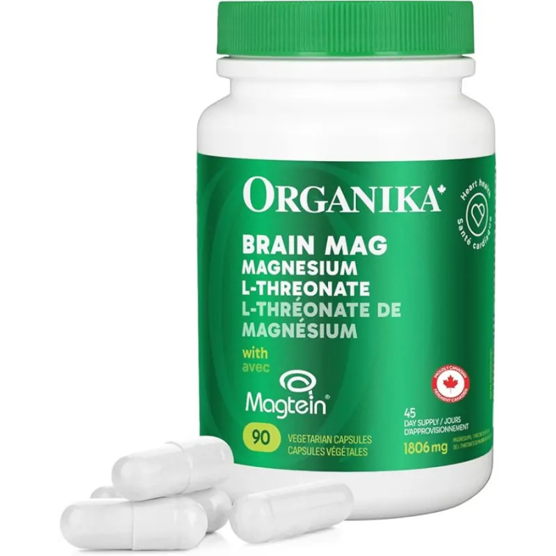 Organika Brain Mag Magnesium L-Threonate with Magtein® 90 V. Capsules | Unbeatable Prices, Daily Deals | VITASHOP