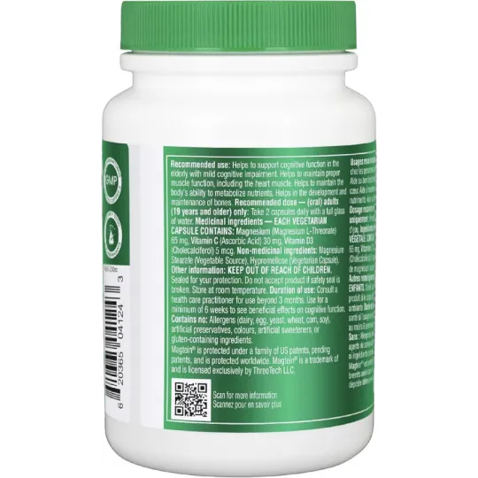 Organika Brain Mag Magnesium L-Threonate with Magtein® 90 V. Capsules | Unbeatable Prices, Daily Deals | VITASHOP