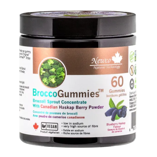 Newco BroccoGummies™ Blueberry Haskap 60 Gummies | Unbeatable Prices, Daily Deals | VITASHOP
