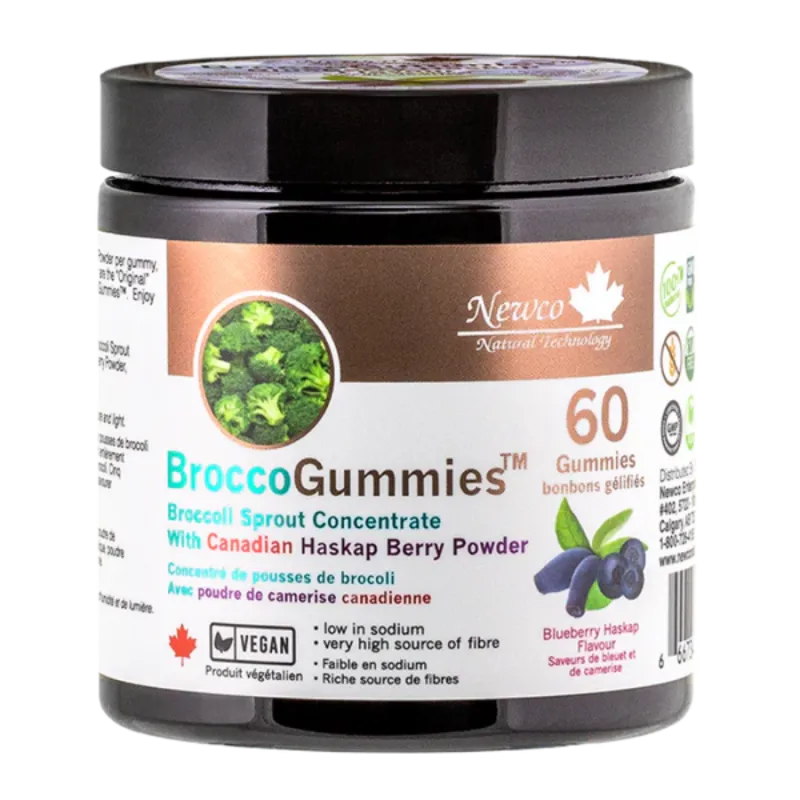 Newco BroccoGummies™ Blueberry Haskap 60 Gummies | Unbeatable Prices, Daily Deals | VITASHOP
