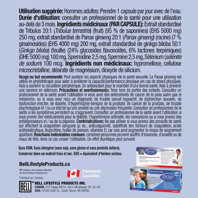 Bell Lifestyle Eroxil for Men 30 Capsules | Unbeatable Prices, Daily Deals | VITASHOP