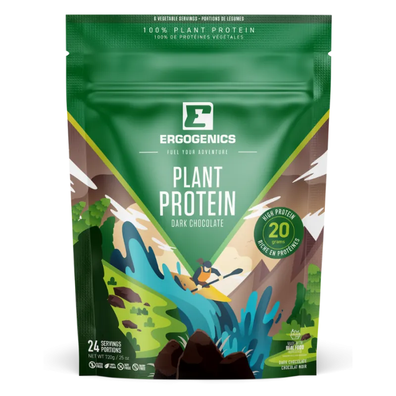Ergogenics Nutrition Plant Protein, Dark Chocolate 720 g | Unbeatable Prices, Daily Deals | VITASHOP