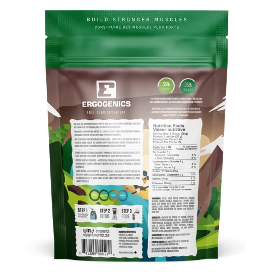Ergogenics Nutrition 식물성 단백질, 다크 초콜릿 720g | 최저가, 일일 특가 | VITASHOP