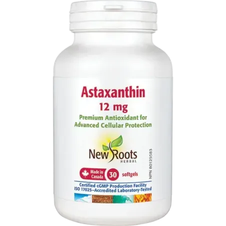 New Roots Astaxanthin 12 mg 30 Softgels | Unbeatable Prices, Daily Deals | VITASHOP