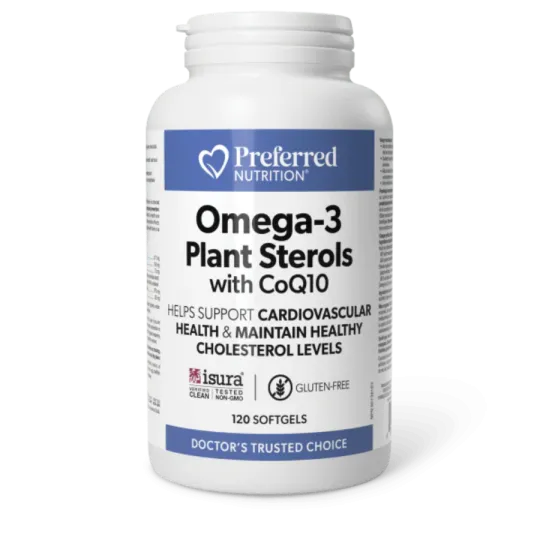 Preferred Nutrition Omega-3 Plant Sterols with CoQ10 120 Softgels | Unbeatable Prices, Daily Deals | VITASHOP