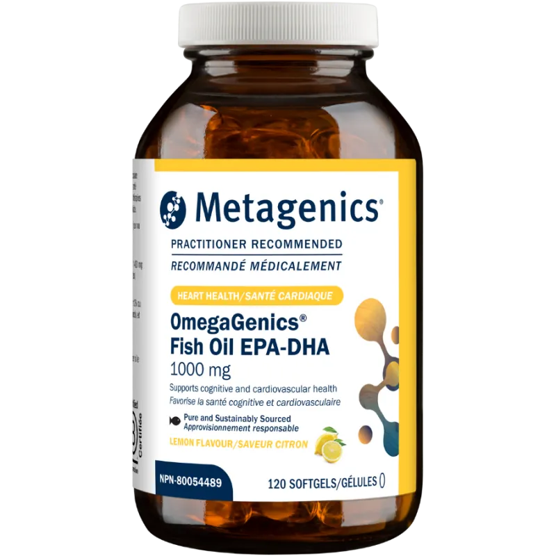 Metagenics OmegaGenics 鱼油 EPA-DHA 1000 毫克 120 软胶囊 | 无与伦比的价格，每日优惠 | VITASHOP
