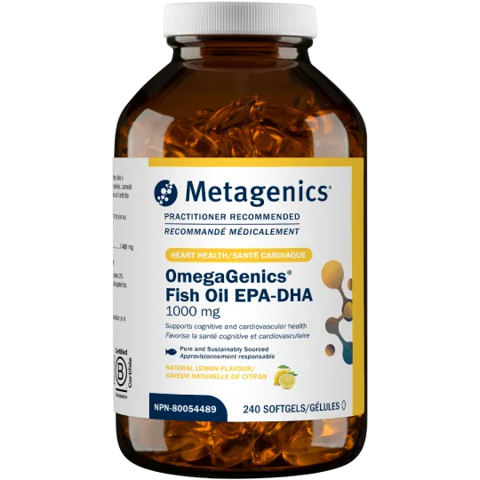 Metagenics OmegaGenics 피쉬 오일 EPA-DHA 1000 mg 240 소프트젤 | 최고의 가격, 일일 특가 | 비타샵